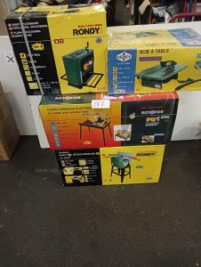 Autre Ensemble de 4 machines neuves en cartons dorigine, comprenant une raboteuse st  170