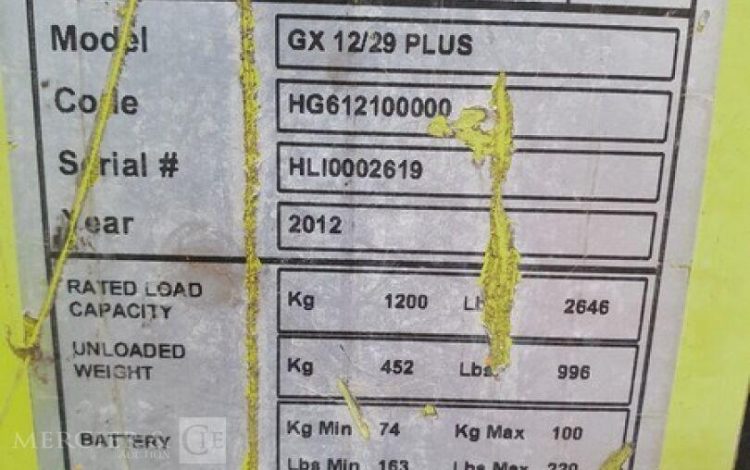 LIFTER GX 12/29 PLUS  GER010065