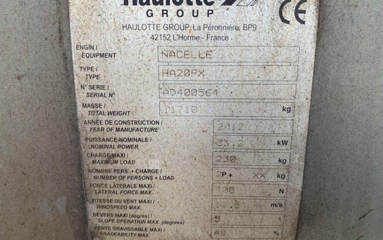 HAULOTTE HA20PX  49470809