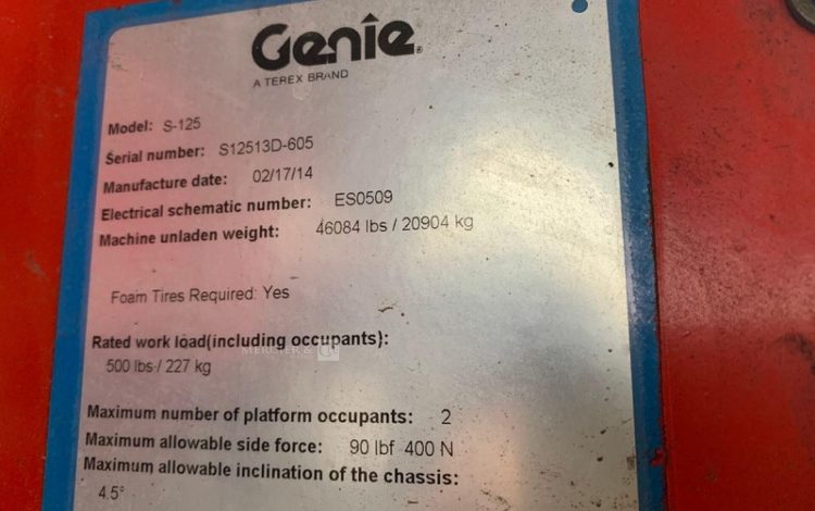 GENIE S-125  T40DVG016