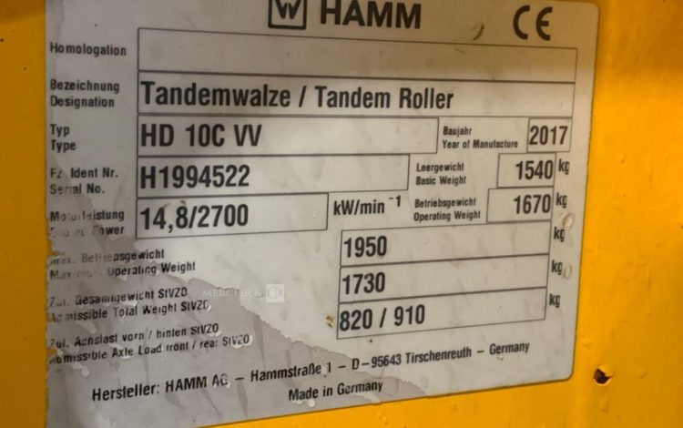 HAMM HD 10C VV  ROU010227