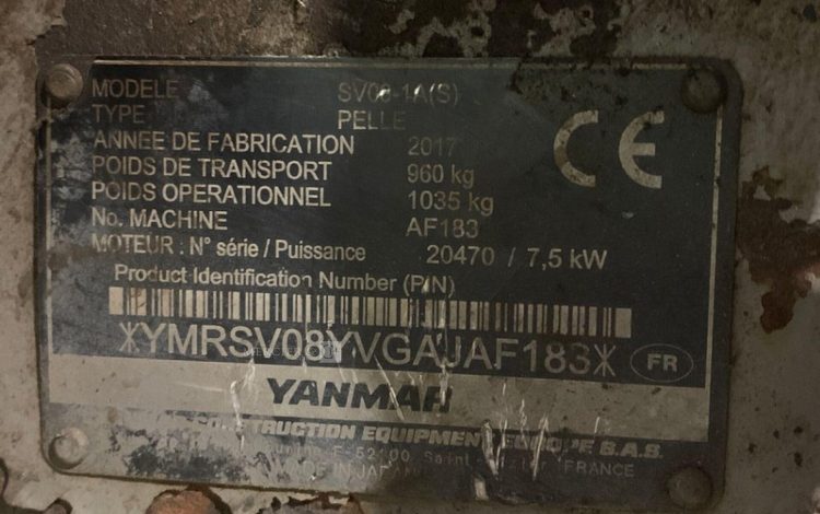 YANMAR SV08-1A(S)  259015