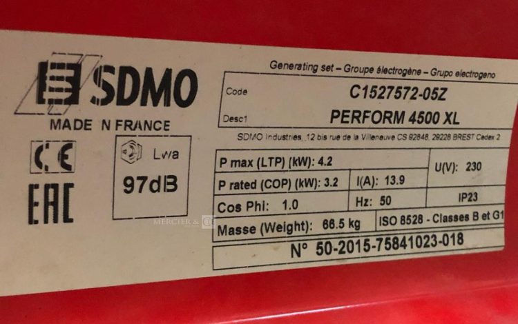 SDMO PERFORM 4500 XL  471MAM10