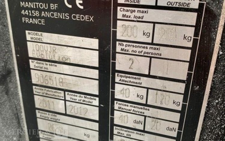 MANITOU 100 VJR EVOLUTION  L515D021