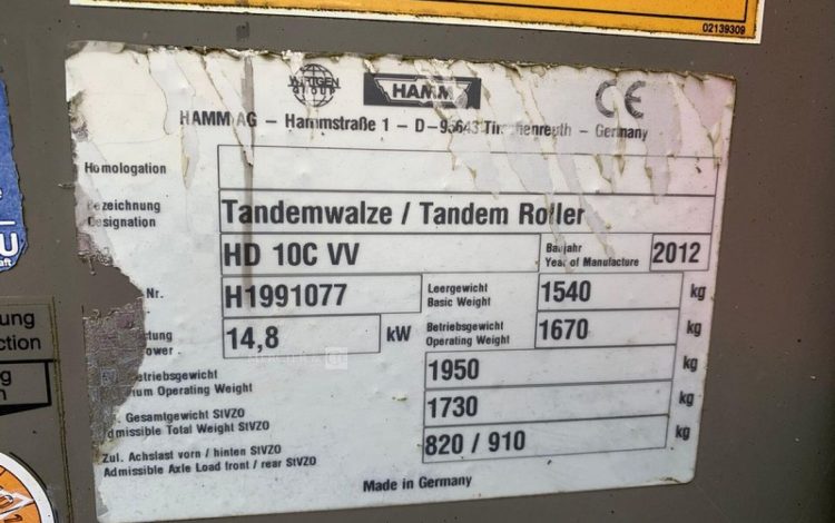 HAMM HD 10C VV  100902