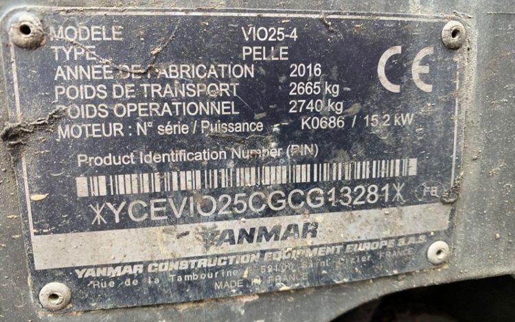 YANMAR VIO25-4  242573
