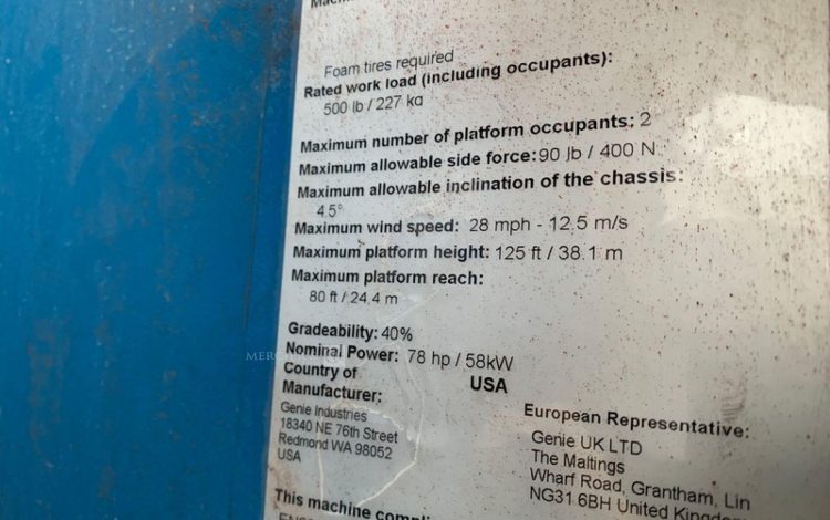 GENIE S-125  T40DVG012