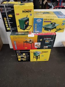 Autre Ensemble de 4 machines neuves en cartons dorigine, comprenant une raboteuse st  206