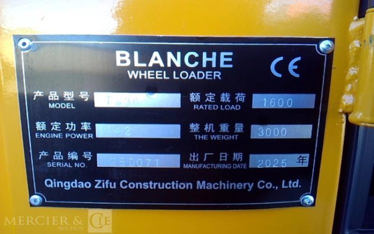 BLANCHE CHARGEUSE ARTICULLE TW36 1.6T 1H AN2025 JAUNE 25D071