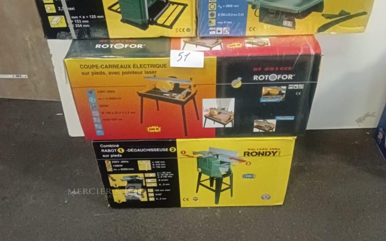 Autre Ensemble de 4 machines neuves en cartons dorigine, comprenant une raboteuse st  51