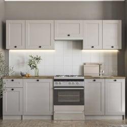 Autre Cuisine linéaire  façades cadre gris clair style classique, marque Oskab  59