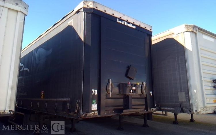 LECITRAILER SEMI REMORQUE BACHE 3 ESSIEUX PTAC 38T NOIR EC-630-QJ