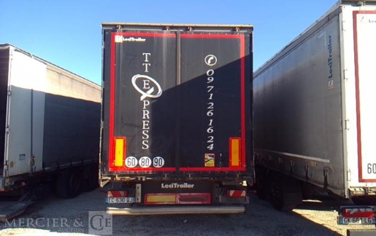 LECITRAILER SEMI REMORQUE BACHE 3 ESSIEUX PTAC 38T NOIR EC-630-QJ
