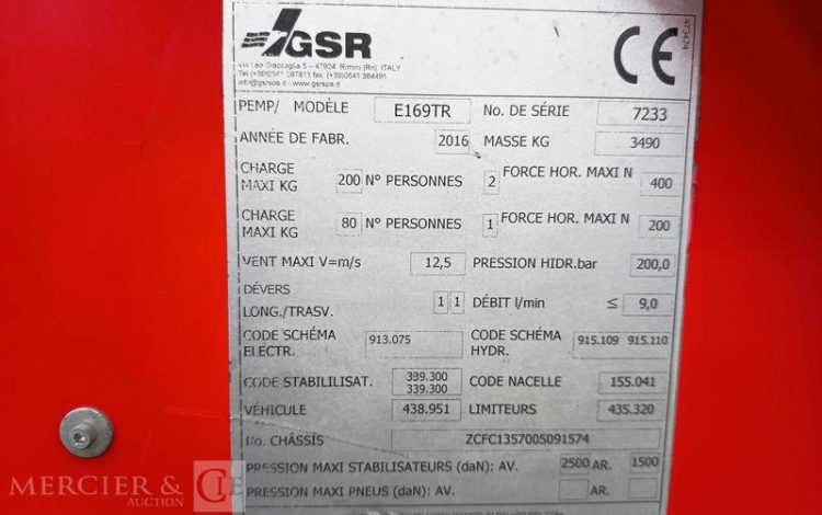 GSR 35S11 AVEC NACELLE GSR 169TR 16M  EC-902-WD