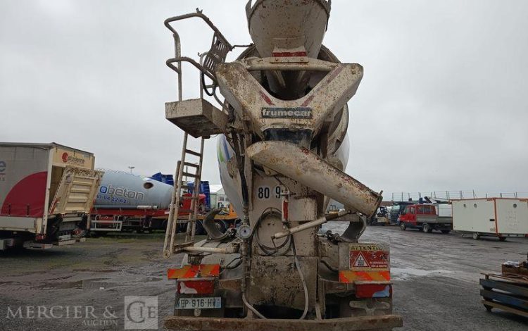 MAN TGS 32,420 PORTEUR TOUPIE A BETON – PTRA 32 TONNES – 159486 KMS – ANNEE 2017 BLANC EP-916-HW