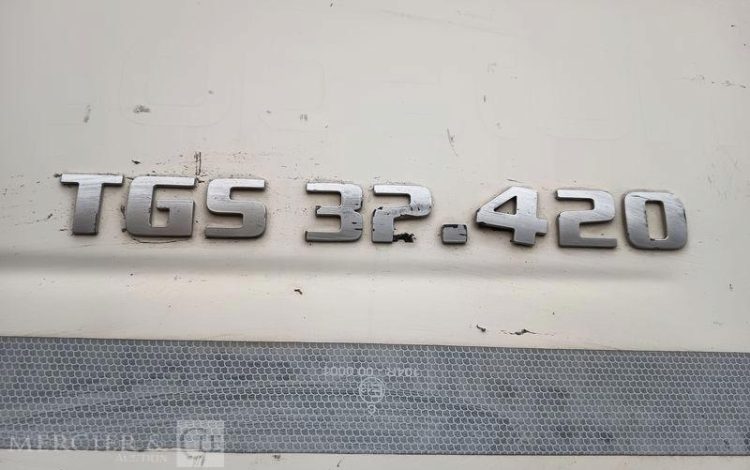 MAN TGS 32,420 PORTEUR TOUPIE A BETON – PTRA 32 TONNES – 159486 KMS – ANNEE 2017 BLANC EP-916-HW