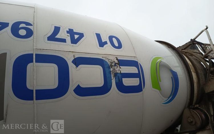 MAN TGS 32,420 PORTEUR TOUPIE A BETON – PTRA 32 TONNES – 159486 KMS – ANNEE 2017 BLANC EP-916-HW