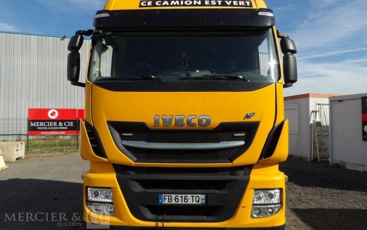 IVECO STRALIS 460 NP – PTRA 44 TONNES – GAZ – 228591 KMS – ANNEE 2018 JAUNE FB-616-TQ