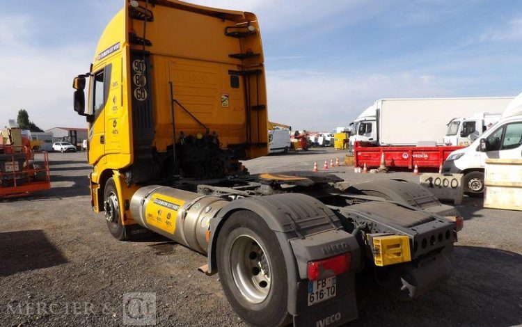 IVECO STRALIS 460 NP – PTRA 44 TONNES – GAZ – 228591 KMS – ANNEE 2018 JAUNE FB-616-TQ