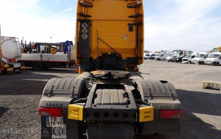 IVECO STRALIS 460 NP – PTRA 44 TONNES – GAZ – 228591 KMS – ANNEE 2018 JAUNE FB-616-TQ