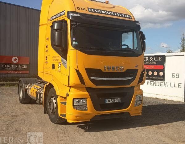 IVECO STRALIS NP460 – PTRA : 44 TONNES – GAZ – 205247 KMS – JAUNE FB-623-TQ