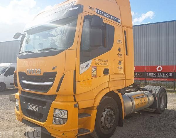 IVECO STRALIS NP460 – PTRA : 44 TONNES – GAZ – 205247 KMS – JAUNE FB-623-TQ