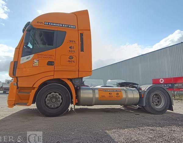 IVECO STRALIS NP460 – PTRA : 44 TONNES – GAZ – 205247 KMS – JAUNE FB-623-TQ