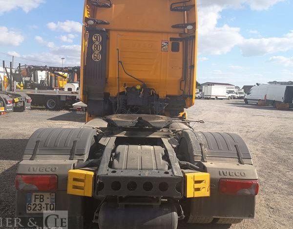 IVECO STRALIS NP460 – PTRA : 44 TONNES – GAZ – 205247 KMS – JAUNE FB-623-TQ