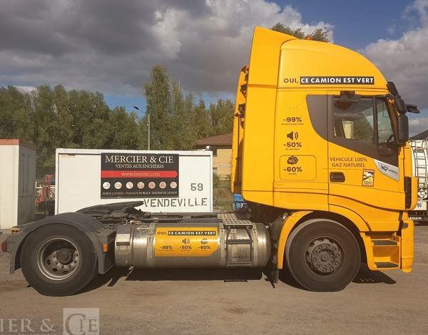 IVECO STRALIS NP460 – PTRA : 44 TONNES – GAZ – 205247 KMS – JAUNE FB-623-TQ