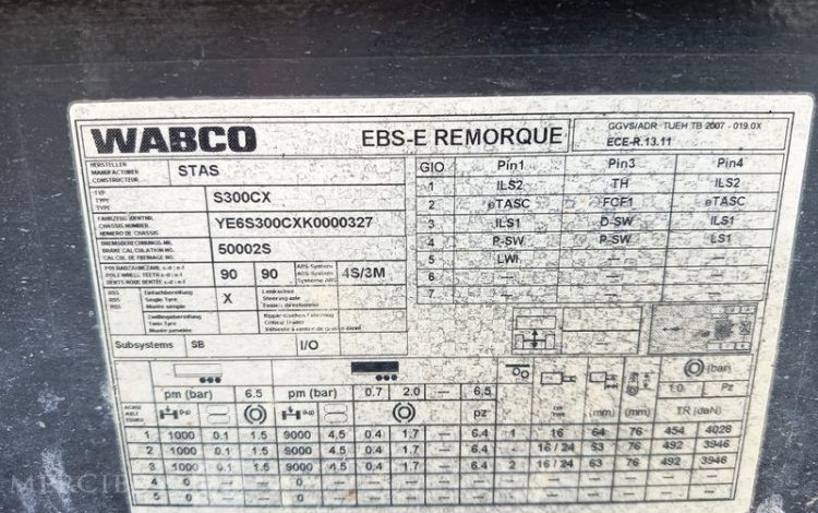 STAS SEMI BENNE S300CX  FE-086-QS