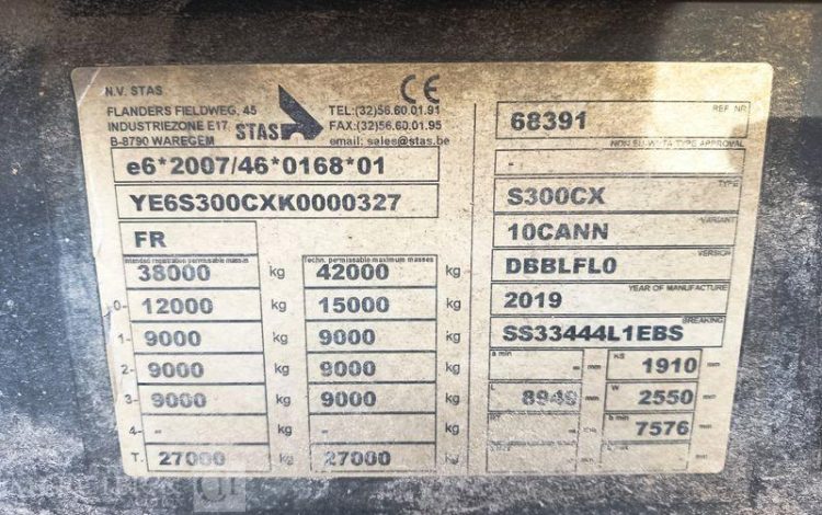 STAS SEMI BENNE S300CX  FE-086-QS