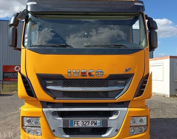 IVECO STRALIS 460 NP – PTRA : 44 TONNES – GAZ – 194425 KMS – JAUNE FE-327-PW
