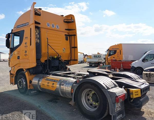 IVECO STRALIS 460 NP – PTRA : 44 TONNES – GAZ – 194425 KMS – JAUNE FE-327-PW