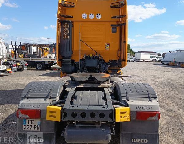 IVECO STRALIS 460 NP – PTRA : 44 TONNES – GAZ – 194425 KMS – JAUNE FE-327-PW