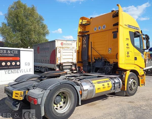 IVECO STRALIS 460 NP – PTRA : 44 TONNES – GAZ – 194425 KMS – JAUNE FE-327-PW