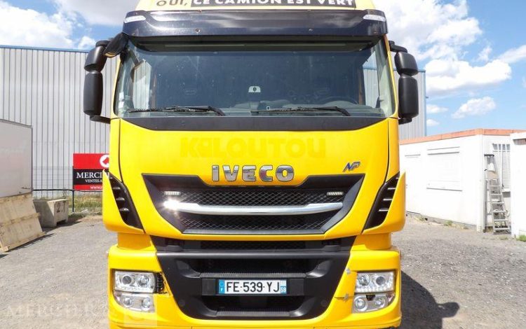 IVECO STRALIS 460 NP – PTRA 44 TONNES – GAZ – 192007 KMS – ANNEE 2019 JAUNE FE-539-YJ