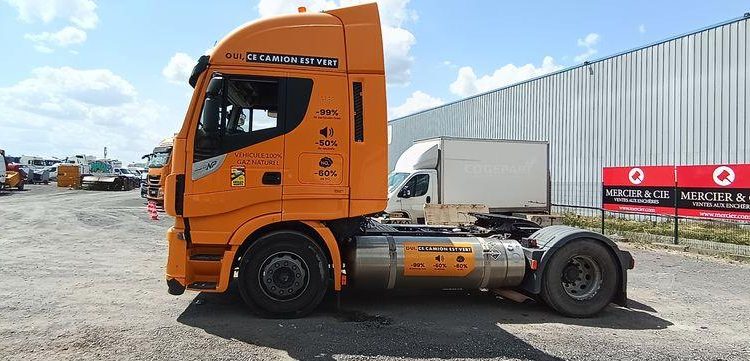 IVECO STRALIS 460 NP – PTRA 44 TONNES – GAZ – 192007 KMS – ANNEE 2019 JAUNE FE-539-YJ