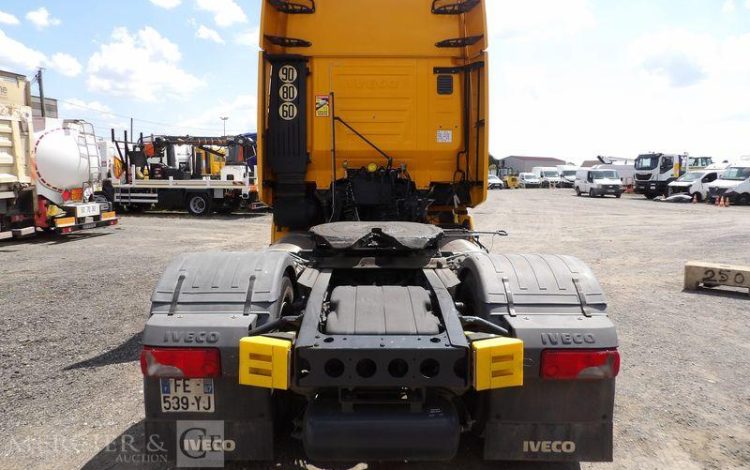 IVECO STRALIS 460 NP – PTRA 44 TONNES – GAZ – 192007 KMS – ANNEE 2019 JAUNE FE-539-YJ