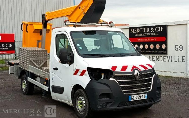 RENAULT MASTER AVEC NACELLE KLUBB/KL26 – 10 M DIESEL – 108 HEURES -2618 KMS – ANNEE 2022  GE-269-YT