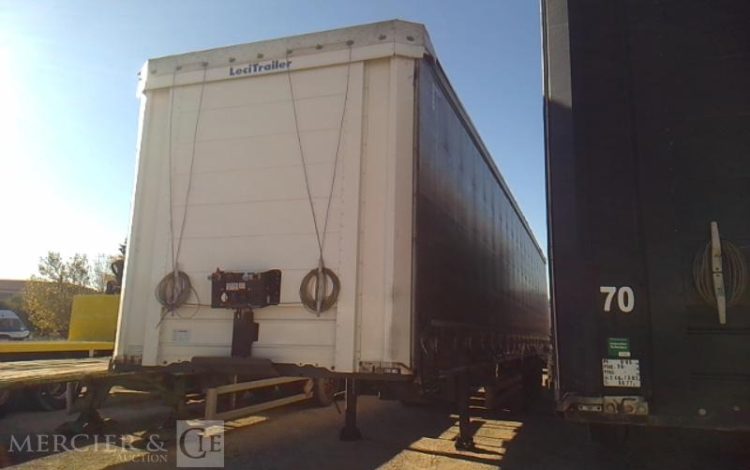 LECITRAILER SEMI REMORQUE BACHE 3 ESSIEUX PTAC 39T GRIS GK-661-LG