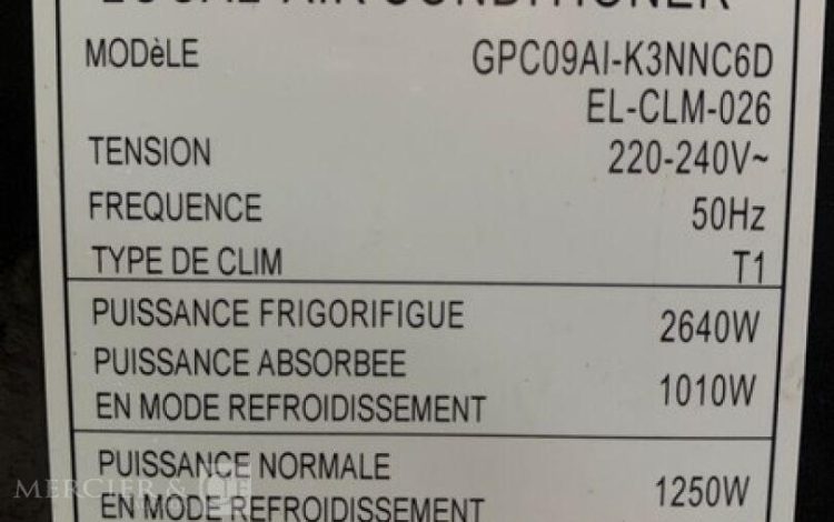 GREE GPC09AI-K3NNC6D  26MAM12026