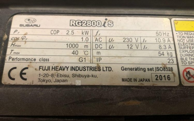 SUBARU RG2800IS  23MAM12026