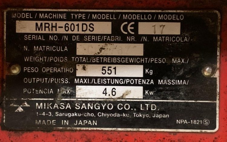 MIKASA MRH-601DS  17MAM12026