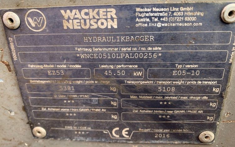 WACKER NEUSON EZ53 / E05-10  227630