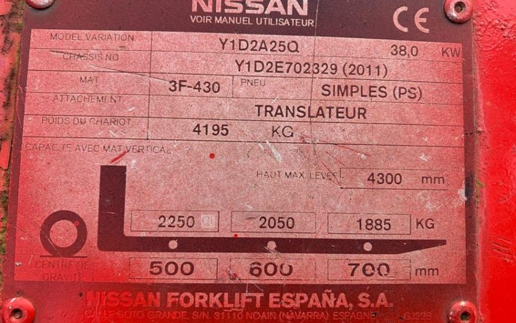 NISSAN Y1D2A25Q  50250387