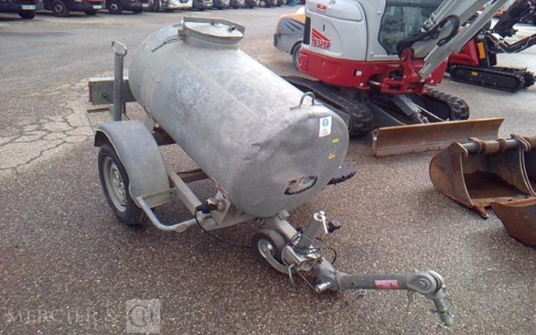 ECIM REMORQUE TONNE A EAU 500L 1 ESSIEU PTAC 750KG  BN-012-ZK