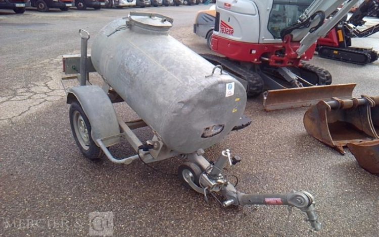 ECIM REMORQUE TONNE A EAU 500L 1 ESSIEU PTAC 750KG  BN-012-ZK