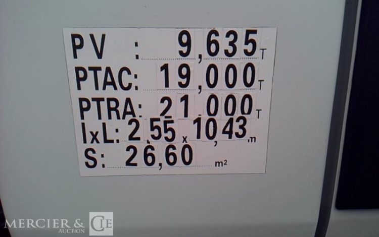 RENAULT PORTEUR 310 DXI BACHE HAYON 4X2 PTAC 19T  BV-499-BD