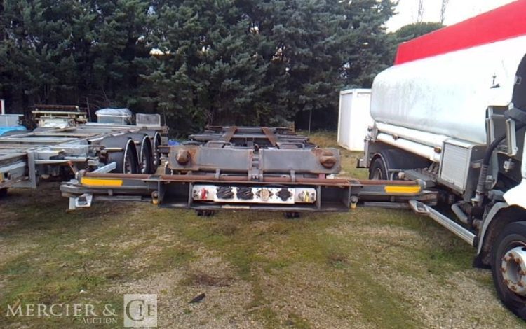 GENERIQUE SEMI REMORQUE PORTE CONTAINER 3 ESSIEUX PTAC38T GRIS CK-835-PC