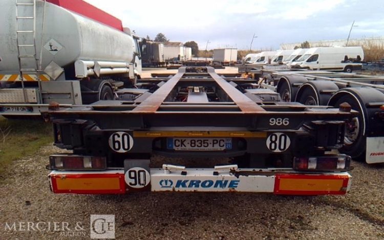 GENERIQUE SEMI REMORQUE PORTE CONTAINER 3 ESSIEUX PTAC38T GRIS CK-835-PC